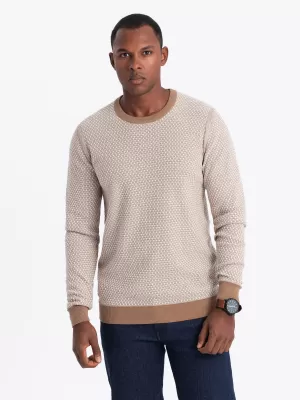 Herrenpullover OMBRE OM-SWSW-0111 HELLBRAUN