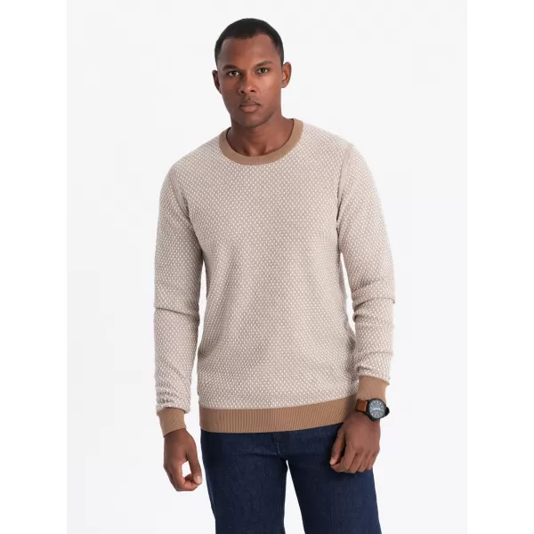  Herrenpullover OMBRE OM-SWSW-0111 HELLBRAUN 