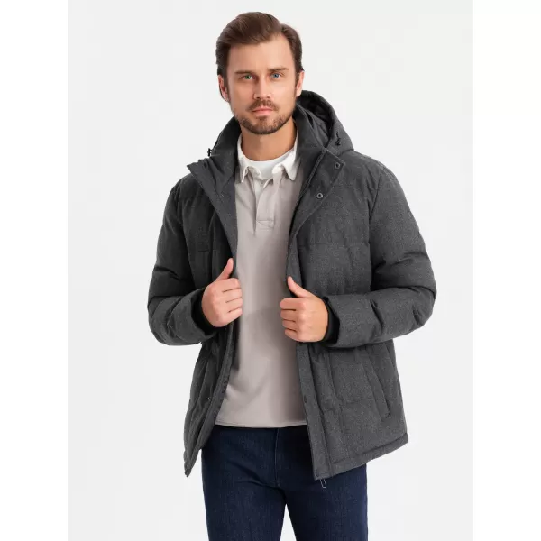  Jacke OMBRE OM-JAHP-0203 SCHWARZE MELANGE 