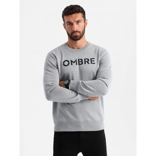  Herren Sweatshirt OMBRE OM-SSPS-0181 GRAUE MELANGE 