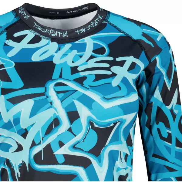  Frauenfunktionales Thermo -T -Shirt mit langen Ärmeln Premium ALTISPORT VOJ/ALW054TER01 SCHWARZ -BLUE 
