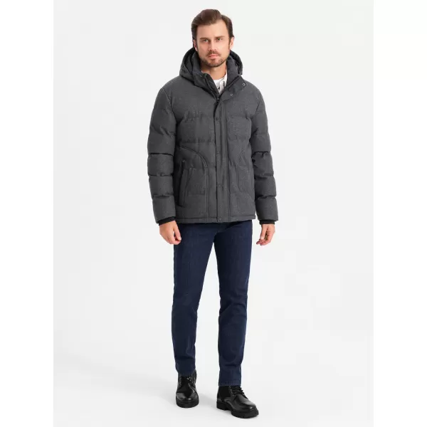 Jacke OMBRE OM-JAHP-0203 SCHWARZE MELANGE 