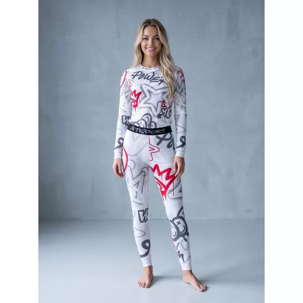  Frauenfunktionales Thermo -T -Shirt mit langen Ärmeln Premium ALTISPORT VOJ/ALW054TER01 GRAU -RED 