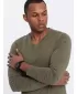 Herren t -Shirt mit einem langen Ärmel OMBRE OM-LSBL-0108 DUNKLE OLIVE