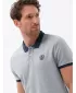 Herren t -Shirt mit einem Kragen OMBRE OM-POSS-0105 GRAUE MELANGE
