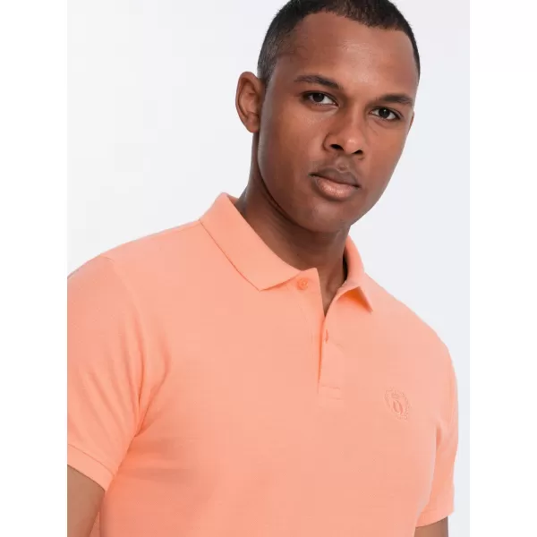  Herren t -Shirt mit einem Kragen OMBRE OM-POBS-0100 PFIRSICH 