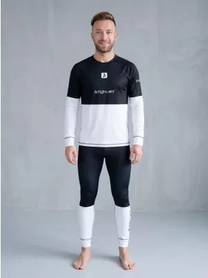 Die funktionelle Thermohosen für Männer Premium ALTISPORT VOJ/ALM051TER02 SCHWARZ UND WEIß