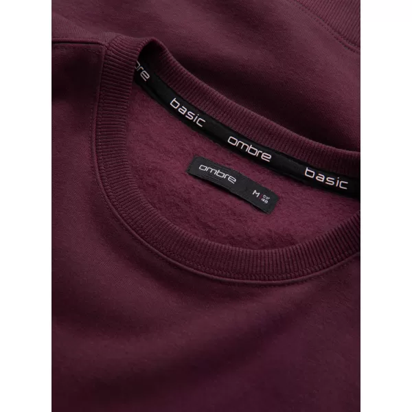  Herren -Sweatshirt OMBRE OM-SSBN-0159 KASTANIENBRAUN 