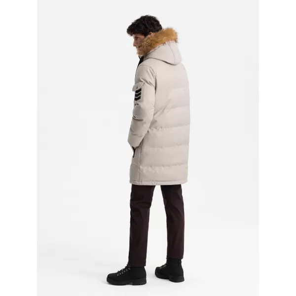  Herren Winterjacke OMBRE OM-JALJ-0182 BEIGE 