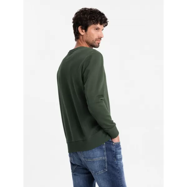  Herren -Sweatshirt OMBRE OM-SSNZ-0136 DUNKELGRÜN 