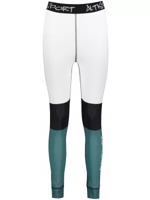 Frauenfunktionelle Thermohosen Prämie ALTISPORT VOJ/ALW051TER02 WEIß -GREEN