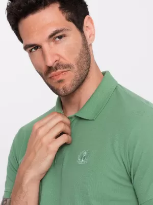 Herren t -Shirt mit einem Kragen OMBRE OM-POBS-0100 GRÜN