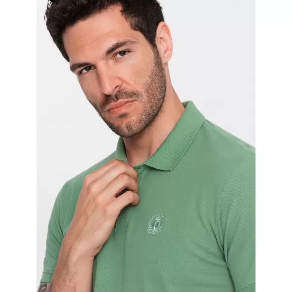  Herren t -Shirt mit einem Kragen OMBRE OM-POBS-0100 GRÜN 