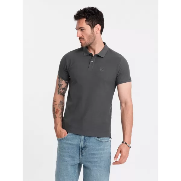  Herren t -Shirt mit einem Kragen OMBRE OM-POBS-0100 GRAPHIT 