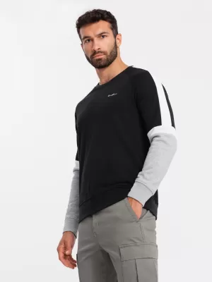 Herren -Sweatshirt OMBRE OM-SSNZ-22FW-003 SCHWARZ