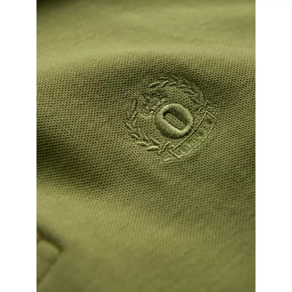  Herren t -Shirt mit einem Kragen OMBRE OM-POBS-0100 OLIVE 