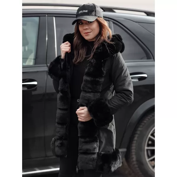  Mantel DSTREET FURRWINT TY4772 SCHWARZ 