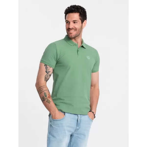  Herren t -Shirt mit einem Kragen OMBRE OM-POBS-0100 GRÜN 