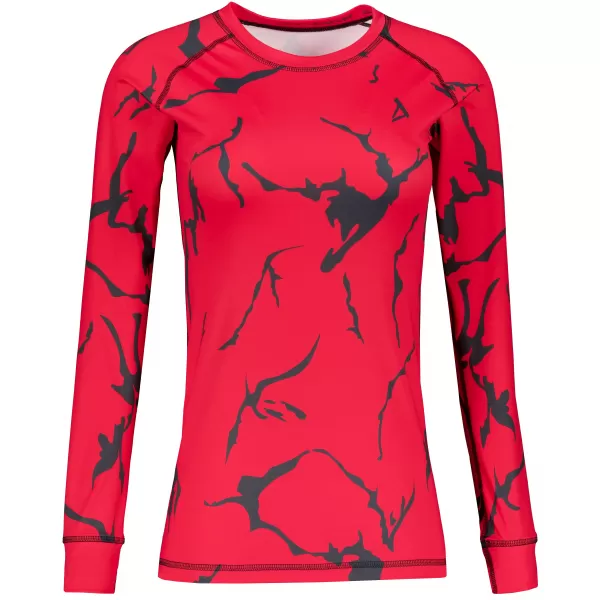 Frauenfunktionales Thermo -T -Shirt mit langen Ärmeln Premium ALTISPORT VOJ/ALW052TER01 ROT 