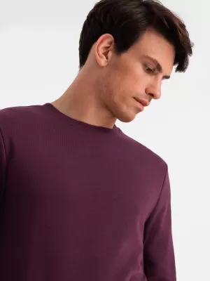 Herren -Sweatshirt OMBRE OM-SSBN-0159 KASTANIENBRAUN
