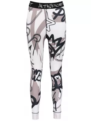 Frauenfunktionelle Thermohosen Prämie ALTISPORT VOJ/ALW054TER02 WEIß -GRAY