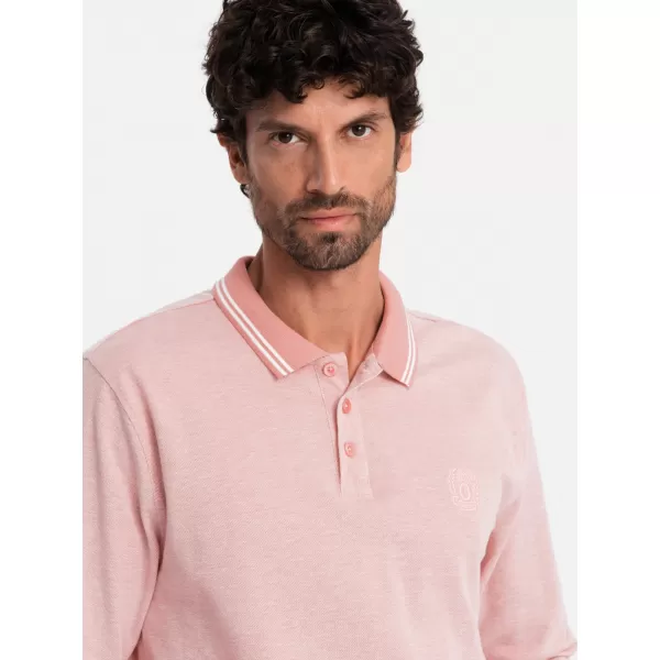  Hemd OMBRE OM-POLS-0129 ROSA MELANGE 