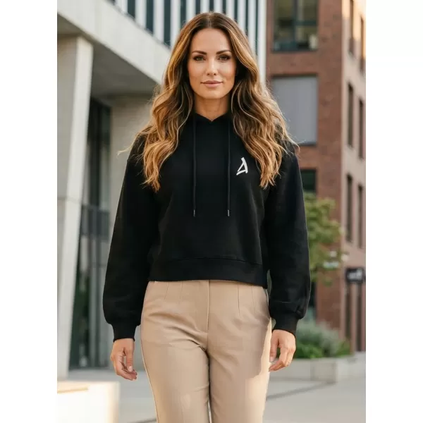  Frauen Sweatshirt aus Bio -Baumwolle ALTISPORT BYB/ALW002BY183 SCHWARZ 