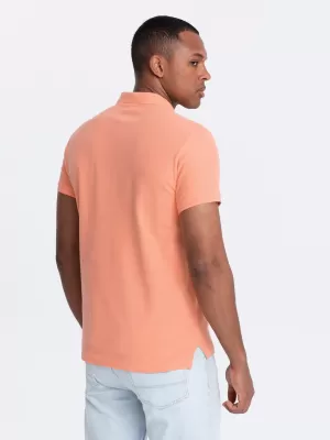 Herren t -Shirt mit einem Kragen OMBRE OM-POBS-0100 PFIRSICH