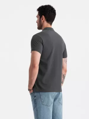 Herren t -Shirt mit einem Kragen OMBRE OM-POBS-0100 GRAPHIT