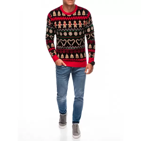  Herrenpullover EDOTI EM-SWOS-0105 SCHWARZ UND BRAUN 