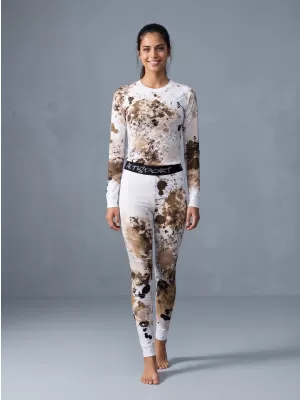Frauenfunktionelle Thermohosen Prämie ALTISPORT VOJ/ALW055TER02 WEIß -BROWN
