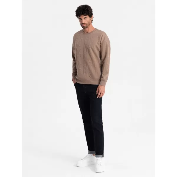  Herren -Sweatshirt OMBRE OM-SSNZ-0164 BRAUN 