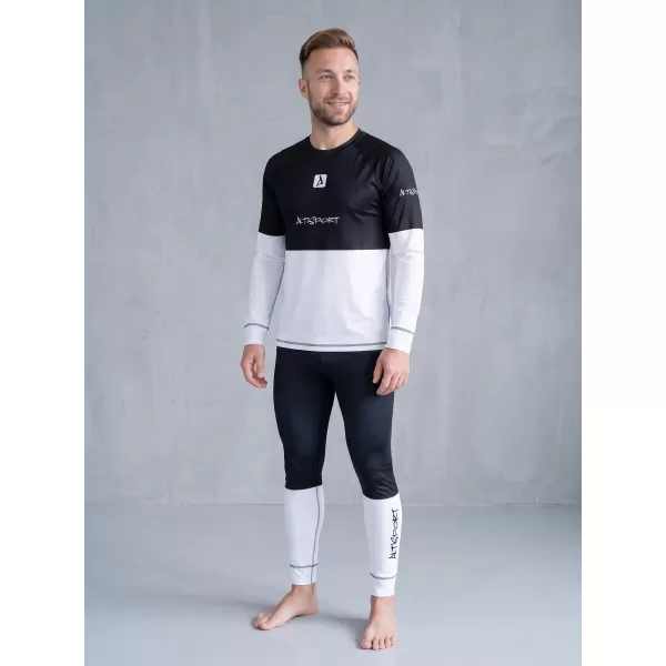  Die funktionelle Thermohosen für Männer Premium ALTISPORT VOJ/ALM051TER02 SCHWARZ UND WEIß 