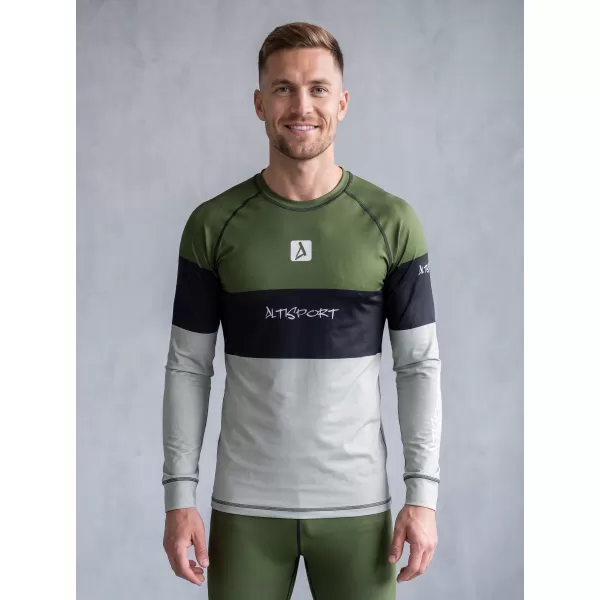  Funktionaler Term T -Shirt von Männern mit Langarmprämie ALTISPORT VOJ/ALM051TER01 KHAKI 
