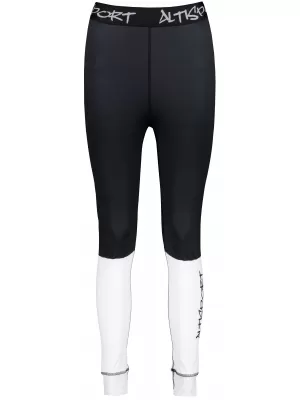 Frauenfunktionelle Thermohosen Prämie ALTISPORT VOJ/ALW051TER02 SCHWARZ UND WEIß