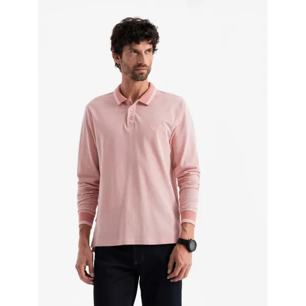  Hemd OMBRE OM-POLS-0129 ROSA MELANGE 