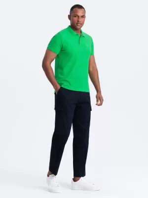 Herren t -Shirt mit einem Kragen OMBRE OM-POBS-0100 NEONGRÜN