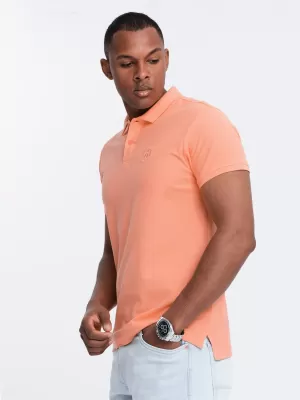 Herren t -Shirt mit einem Kragen OMBRE OM-POBS-0100 PFIRSICH