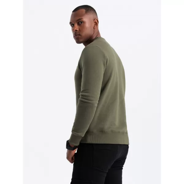  Herren -Sweatshirt OMBRE OM-SSPS-0181 DUNKLE OLIVE 