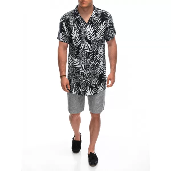  Hemd OMBRE OM-SHPS-0113 SCHWARZ/WEIß 