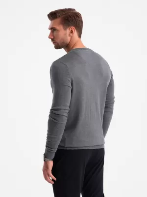Herrenpullover OMBRE OM-SWBS-0106 GRAUE MELANGE