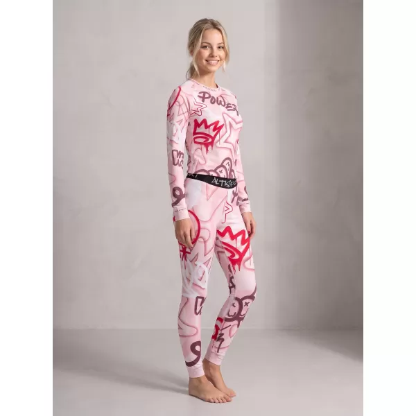  Frauenfunktionales Thermo -T -Shirt mit langen Ärmeln Premium ALTISPORT VOJ/ALW054TER01 ROSA 