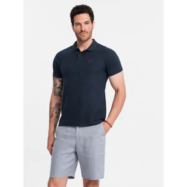  Herren t -Shirt mit einem Kragen OMBRE OM-POBS-0100 MARINEBLAU 