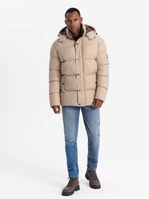 Herren Winterjacke OMBRE OM-JAHP-0205 BEIGE