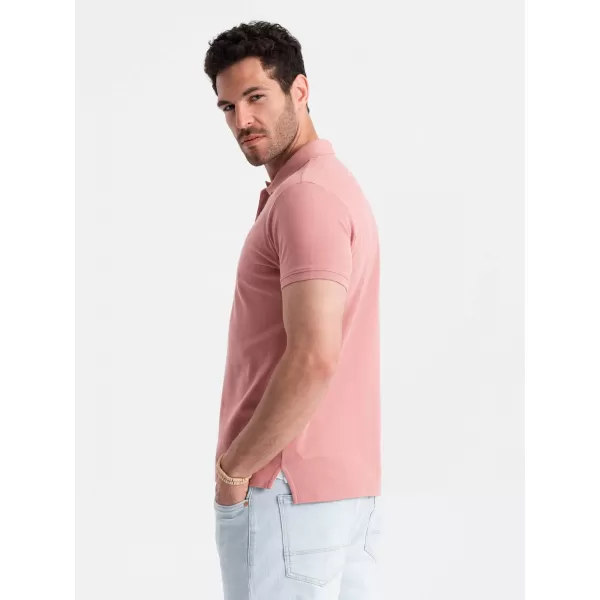  Herren t -Shirt mit einem Kragen OMBRE OM-POBS-0100 DUNKELROSA 