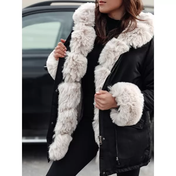  Mantel DSTREET CHARMFUR TY4771 SCHWARZ 