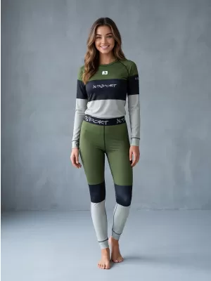 Frauenfunktionelle Thermohosen Prämie ALTISPORT VOJ/ALW051TER02 KHAKI