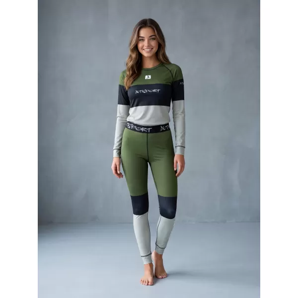 Frauenfunktionelle Thermohosen Prämie ALTISPORT VOJ/ALW051TER02 KHAKI 