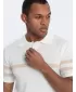 Herren t -Shirt mit einem Kragen OMBRE OM-POSS-0118 CREME