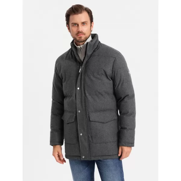  Jacke OMBRE OM-JALJ-0217 SCHWARZE MELANGE 